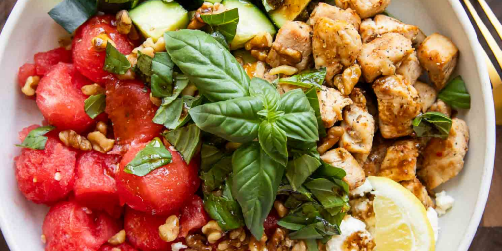 Weekly Table Watermelon Chicken Feta