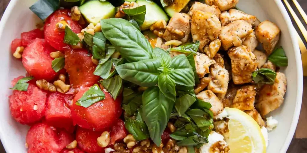 Weekly Table Watermelon Chicken Feta