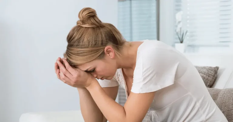Woman Stressed on couch