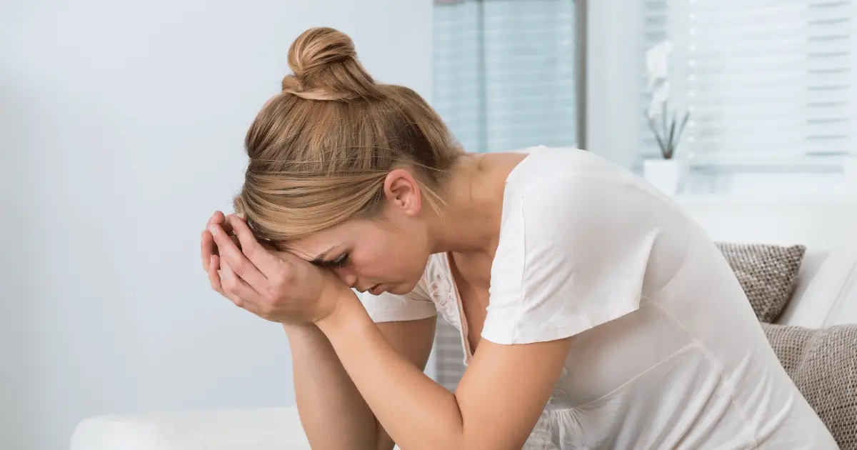 Woman Stressed on couch